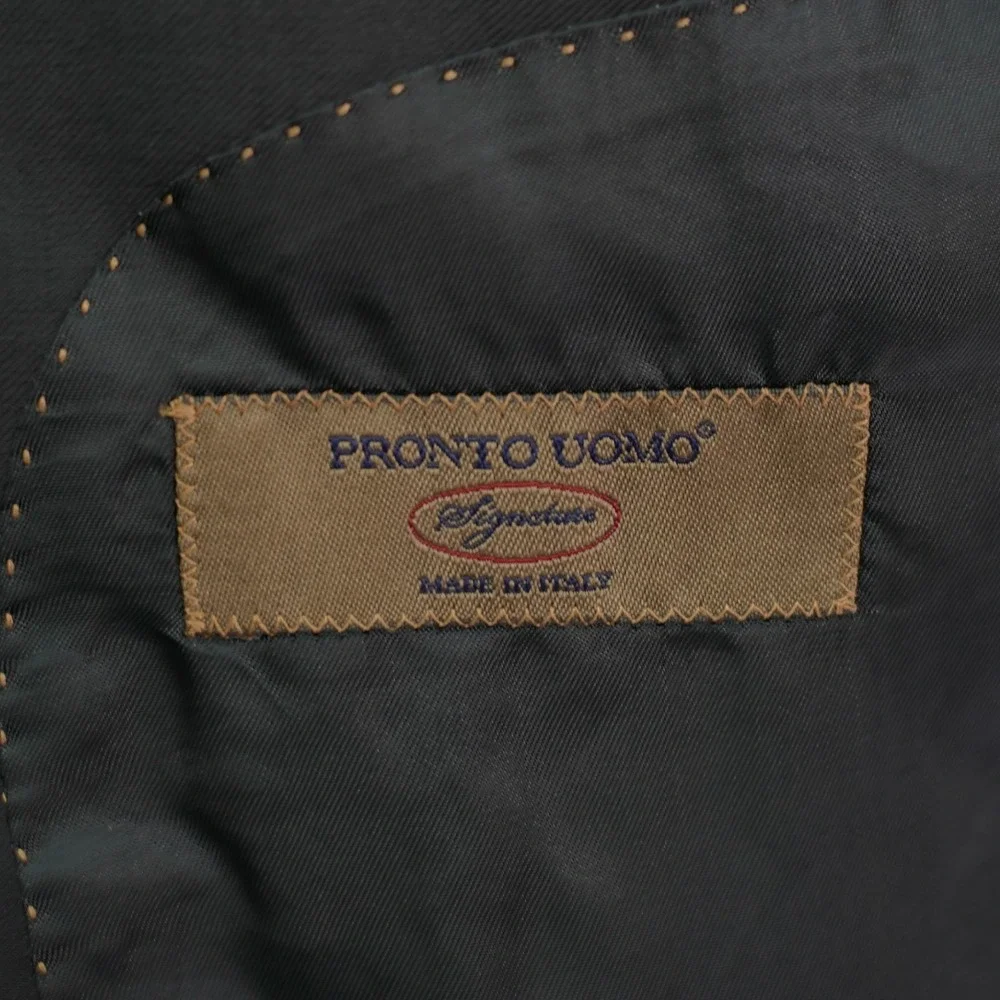Pronto Uomo Signature Italy Black Super‎ 120s Wool Blazer 56L / Slim Fit 58L